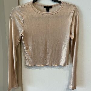 Forever 21 shimmery champagne long sleeve